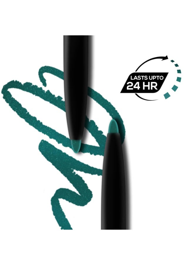 رينيه قلم كحل رينيه كاجال مع مبراة - أخضر غامق 0.35 جم يدوم 24 ساعة، قلم كحل طويل الأمد، تشطيب مطفي، غني باللون، مقاوم للتلطخ والماء، مع صيغة تطبيق بتمريرة واحدة - Image 3