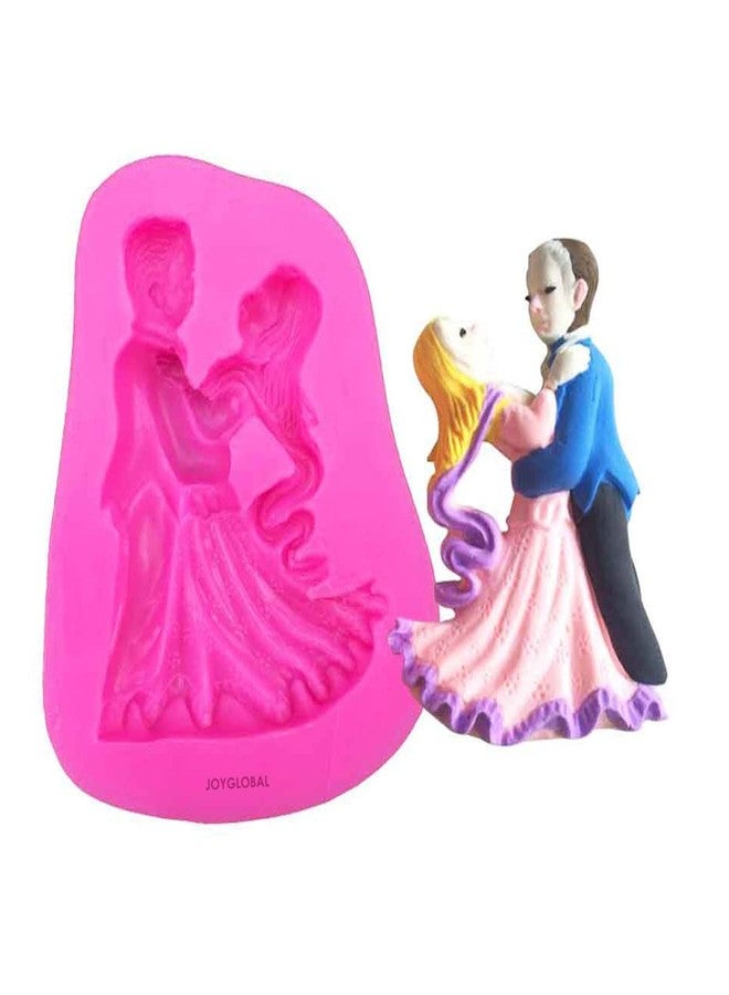 JoyGlobal Silicone Dancing Valentine Wedding Couple Fondant All Purpose Mould - Image 1