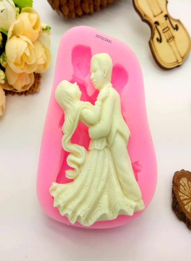 JoyGlobal Silicone Dancing Valentine Wedding Couple Fondant All Purpose Mould - Image 4