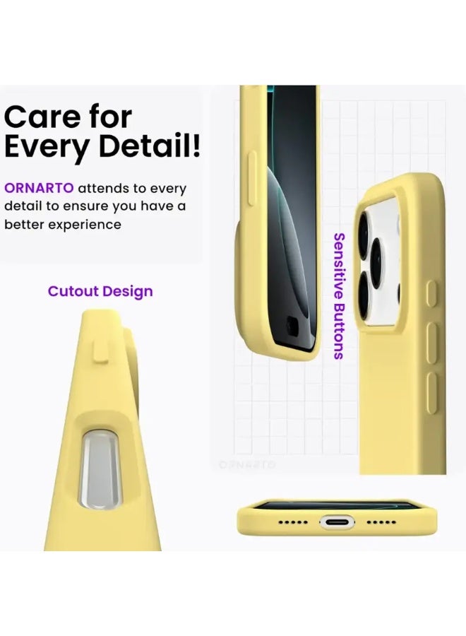 ACLIX iPhone 17 Pro Case Liquid Soft Silicone iPhone 17 Pro Cover Anti Scratch with Inside Microfiber Lining Shockproof Protective Phone Case for iPhone 17 Pro 6.3 inch - Image 2