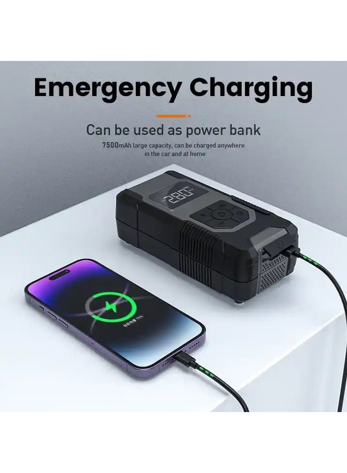 Denx 120W Cordless Car Tire Air Inflator With Portable Charger High Bright LED Flashlight And Powerful Rechargeable Lithium Battery - Image 4