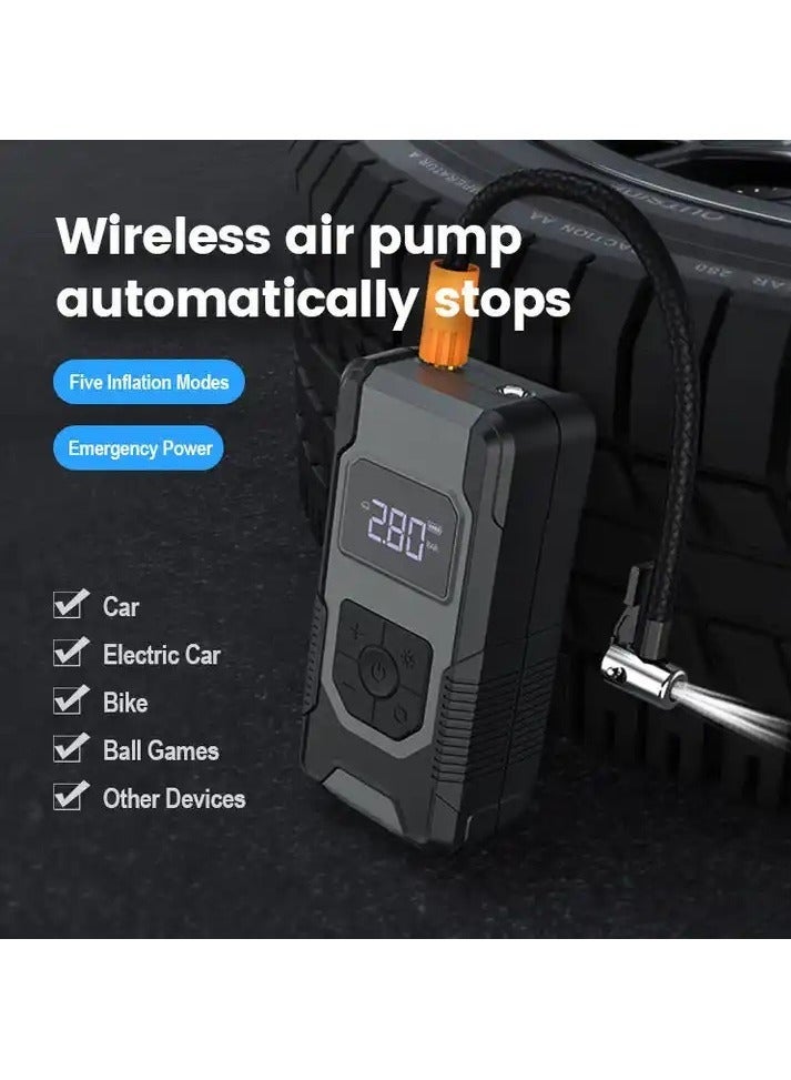 Denx 120W Cordless Car Tire Air Inflator With Portable Charger High Bright LED Flashlight And Powerful Rechargeable Lithium Battery - Image 5