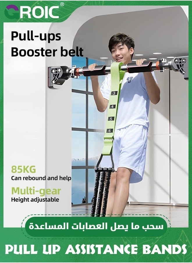 GROIC Pull Up Assistance Bands,Adjustable Resistance Bands with 440 LBS Assistance,Pull Assist Band Feet Support,Chin for Pull-up Workout  - Image 2