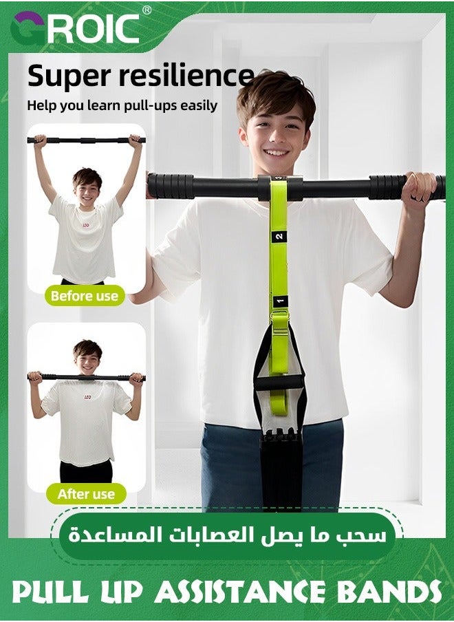 GROIC Pull Up Assistance Bands,Adjustable Resistance Bands with 440 LBS Assistance,Pull Assist Band Feet Support,Chin for Pull-up Workout  - Image 3