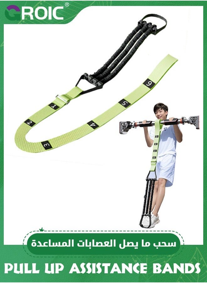 GROIC Pull Up Assistance Bands,Adjustable Resistance Bands with 440 LBS Assistance,Pull Assist Band Feet Support,Chin for Pull-up Workout  - Image 1