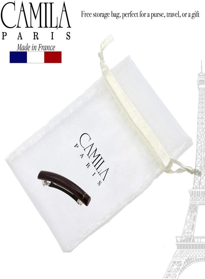 Camila Paris CP3457 French Hair Barrette Clip for Girls Brown, Rubberized Metal Clasp Strong Hold Grip Hair Clips for Women, No Slip Durable and Styling Girls Hair Accessories, Made in France - Image 4