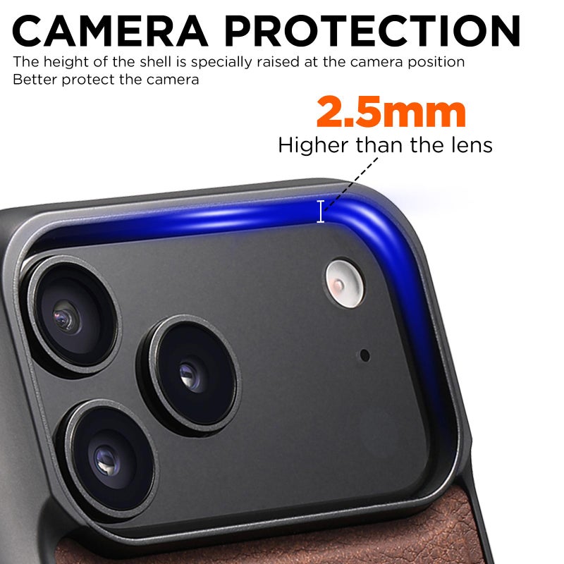 Suteni For Iphone 15 G5 Litchi Leather Magnetic Magsafe Phone Case(Brown) - Image 3