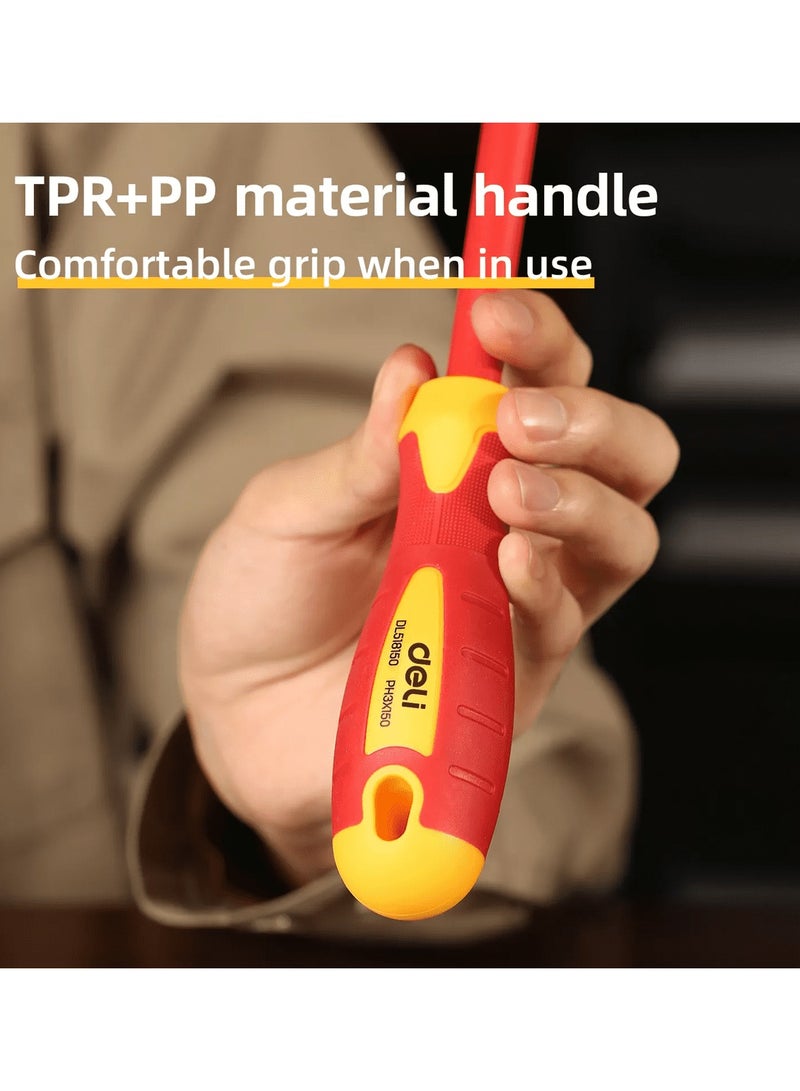 Deli DL518150 Insulated Square Screwdriver 3*150mm - Image 2