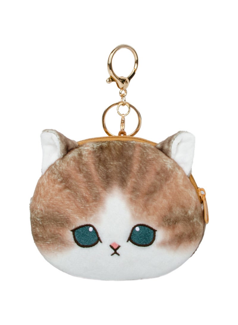 Gold Gradient Cat Coin Purse Pendant Keychain Plush Doll Backpack Accessories Bag Pendant Cartoon Bag Ornament Doll Gift - Image 1