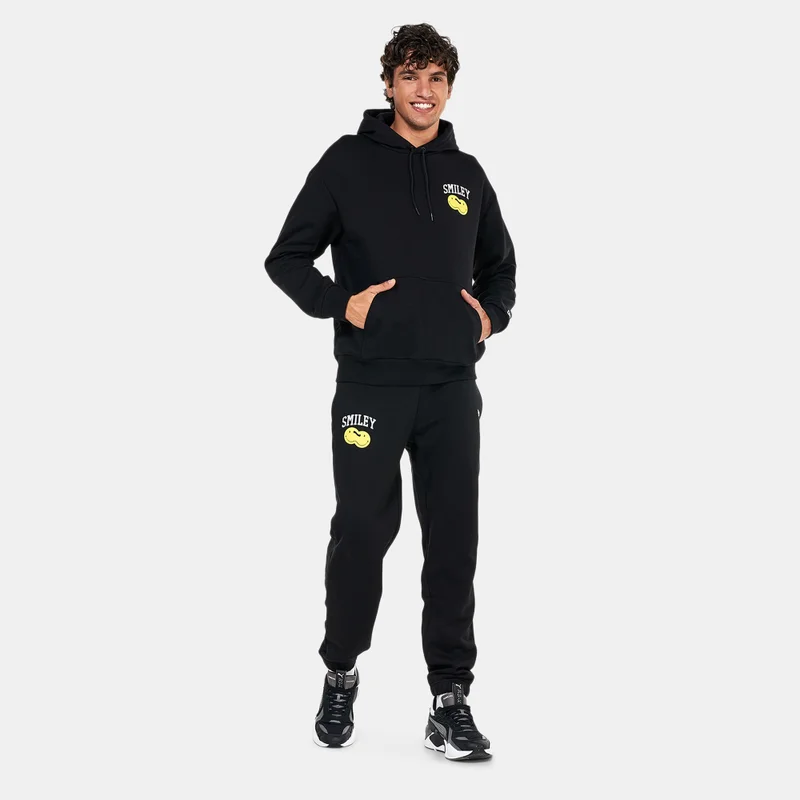 NEW ERA Men's Smiley Logo Black Hoodie