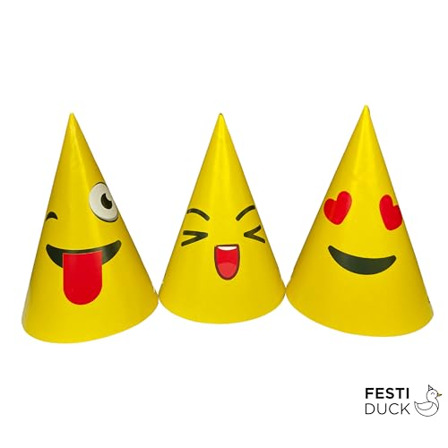 Festi Duck Smiley Face Party Hats – Durable, comfortable, and festive hats with adjustable fit, perfect for birthdays, New Year’s, and costume parties. Safe for all ages! - Image 3