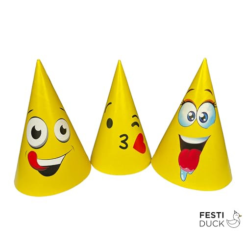 Festi Duck Smiley Face Party Hats – Durable, comfortable, and festive hats with adjustable fit, perfect for birthdays, New Year’s, and costume parties. Safe for all ages! - Image 2