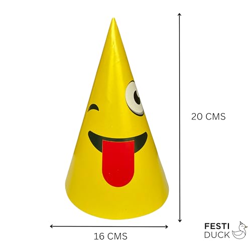 Festi Duck Smiley Face Party Hats – Durable, comfortable, and festive hats with adjustable fit, perfect for birthdays, New Year’s, and costume parties. Safe for all ages! - Image 4