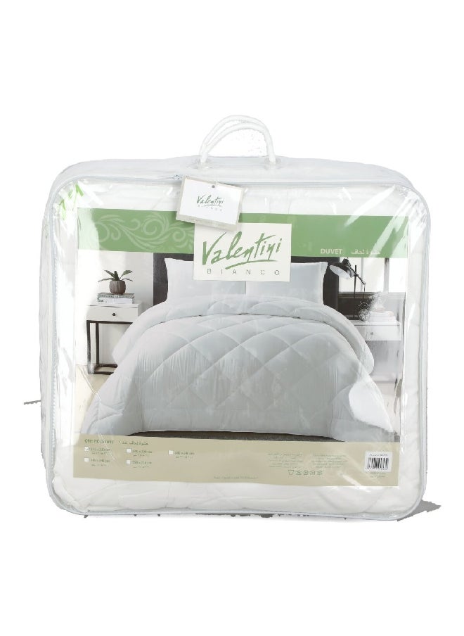 Valentini - 100% Microfiber Lightweight Solid Duvet White 170 x 230 cm VL DUV170X230 - Image 1