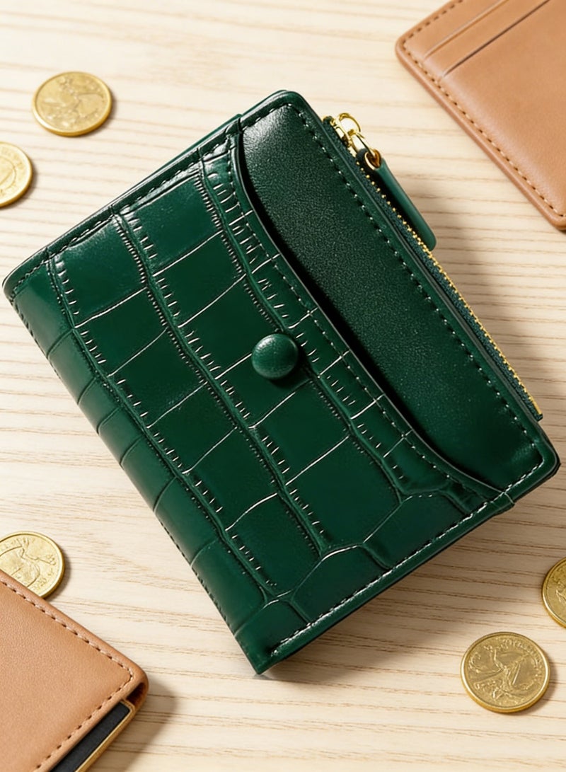 Women Wallet with Bifold Compact Size Classic Handy Ladies Small Short Wallet Purse Gift for Birthday and Party - Image 1