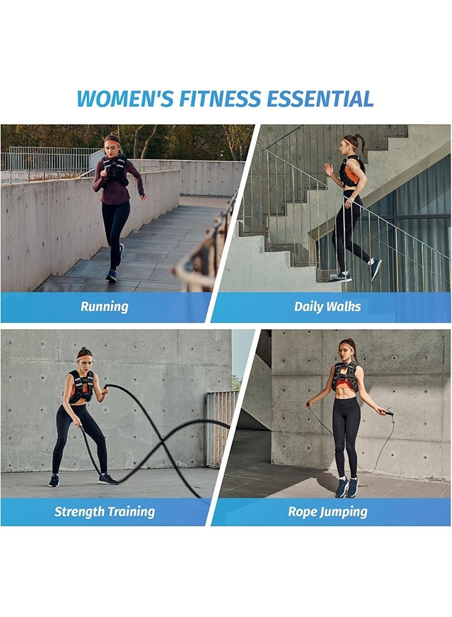 Arabest Weighted Vest, 5KG/8KG/10KG/12KG Weight Vest with Reflective Stripe and Detachable Front Zipper Pocket for Workout, Strength Training, Running, Muscle Building, Weight Loss - Image 3