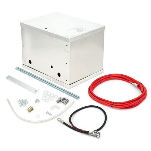CNRAQR Complete Aluminum Battery Box Relocation Kit Universal Billet Race Off Road Kit fit for all cars