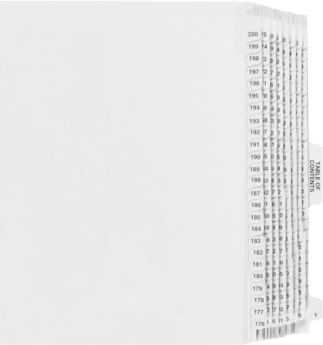 Exhibitindexes® Side Collated Exhibit Tabs - AVE Style Bold Font Made in The USA | Letter Size - 1-200 - Sets - Image 4