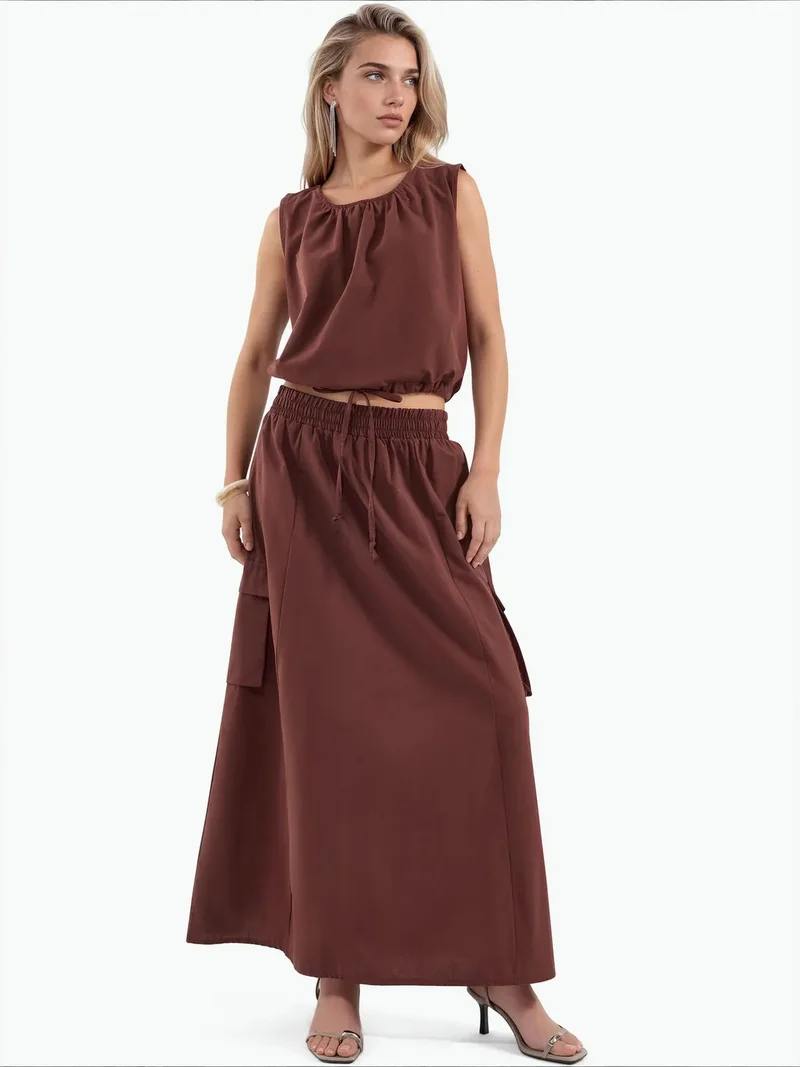 جينيفر Cotton Viscose Two-Piece Coord