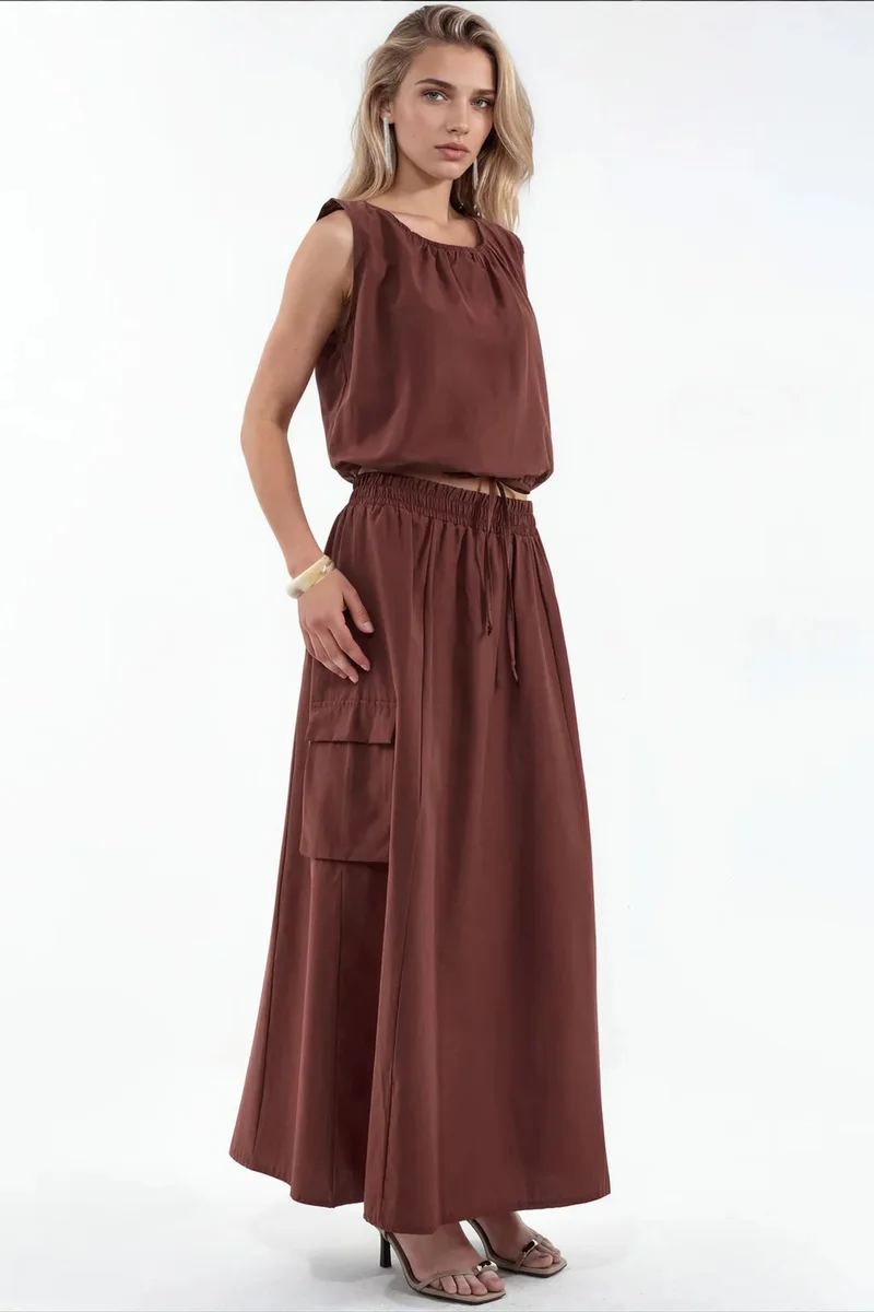 جينيفر Cotton Viscose Two-Piece Coord