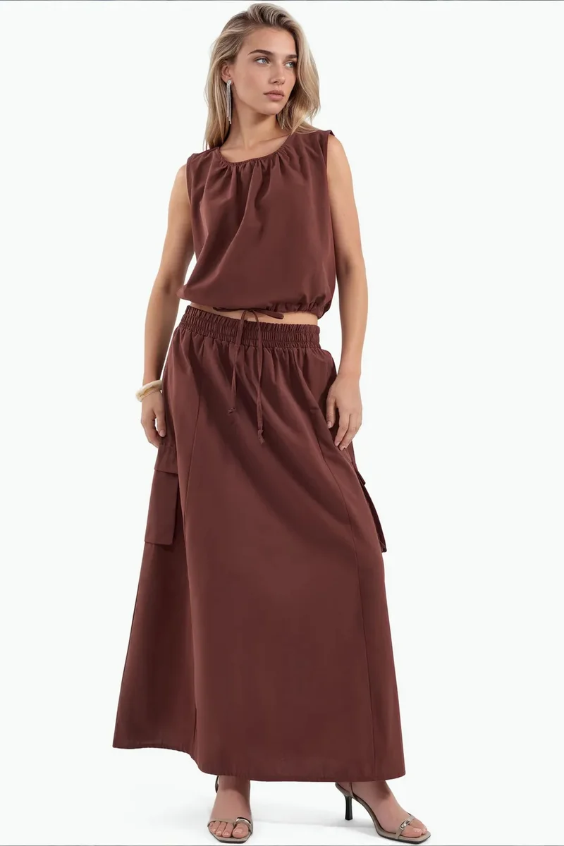 جينيفر Cotton Viscose Two-Piece Coord