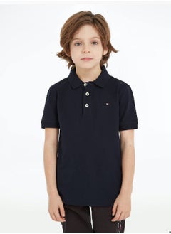 TOMMY HILFIGER Boys' Organic Cotton Polo Shirt, Navy  - Image 1