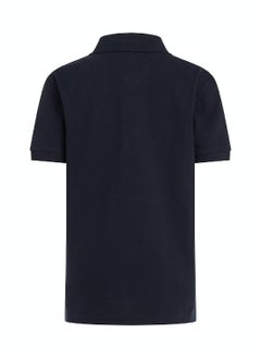 TOMMY HILFIGER Boys' Organic Cotton Polo Shirt, Navy  - Image 5