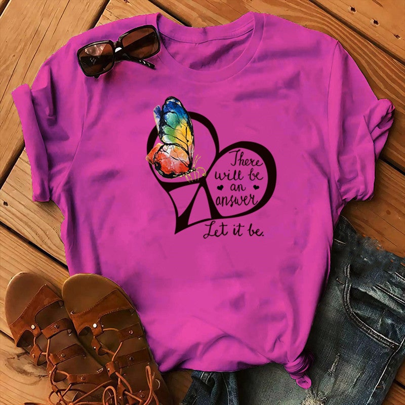 2020 AliExpress wish ebay Amazon foreign trade independent station womens Christmas Animal Flower short sleeve Rose Red 
