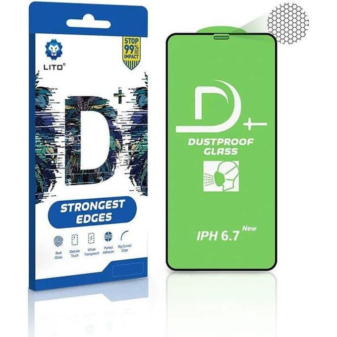 Lito Tempered Glass Clear Screen Protector for iPhone 14 Pro Max, Electroplating fingerprint oil, 9H hardness advnced shatter ,anti-fingerprint, 2.5D Full Screen Coverage with Dustproof Design, High Definition Clarity clear - Image 1