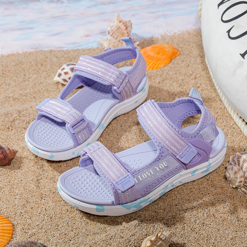 Supply Girls Sandals Children Beach Shoes Soft Sole Girls Anti-Slip Sandals - Image 4