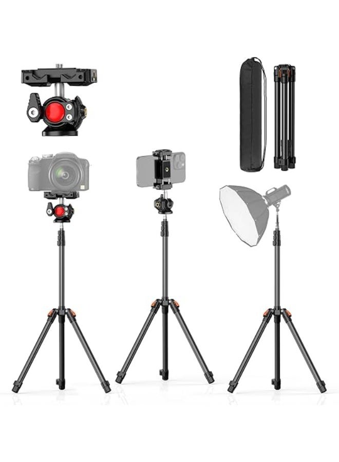 تونوف حامل ثلاثي القوائم طويل، حامل إضاءة للتصوير، حامل كاميرا للهاتف مع رأس كروي - Image 1