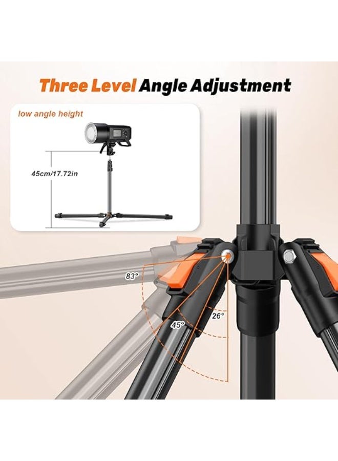 تونوف حامل ثلاثي القوائم طويل، حامل إضاءة للتصوير، حامل كاميرا للهاتف مع رأس كروي - Image 2