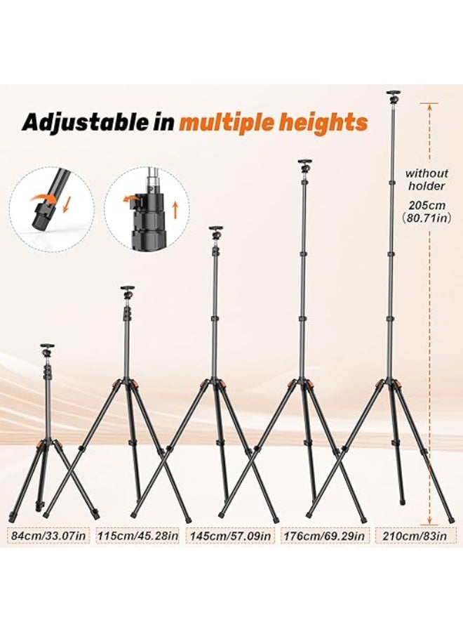 تونوف حامل ثلاثي القوائم طويل، حامل إضاءة للتصوير، حامل كاميرا للهاتف مع رأس كروي - Image 3