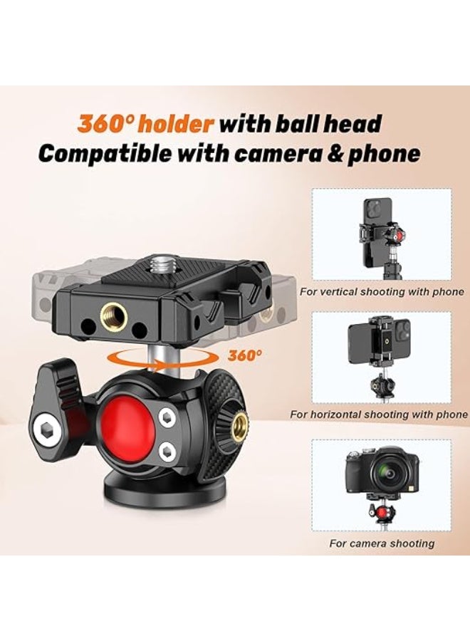 تونوف حامل ثلاثي القوائم طويل، حامل إضاءة للتصوير، حامل كاميرا للهاتف مع رأس كروي - Image 5