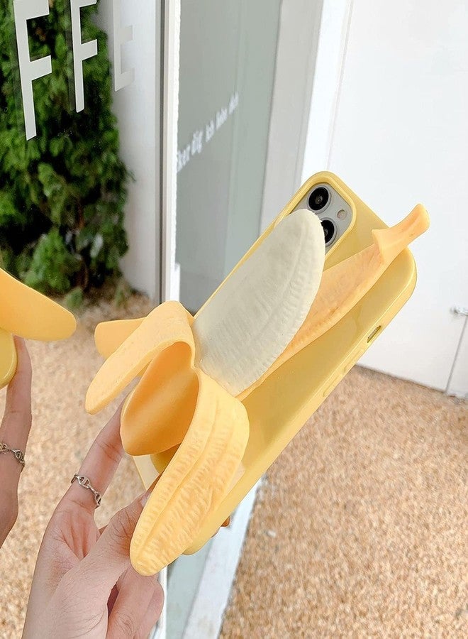 SGVAHY Cute Case for iPhone 14 Unique Kawaii Funny Cover Cartoon Banana Soft Silicone Rubber Shockproof Protective Case for Girls Women - Image 4