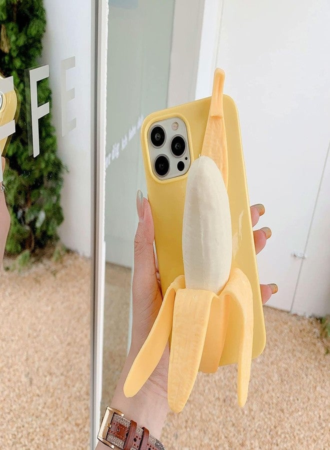 SGVAHY Cute Case for iPhone 14 Unique Kawaii Funny Cover Cartoon Banana Soft Silicone Rubber Shockproof Protective Case for Girls Women - Image 3