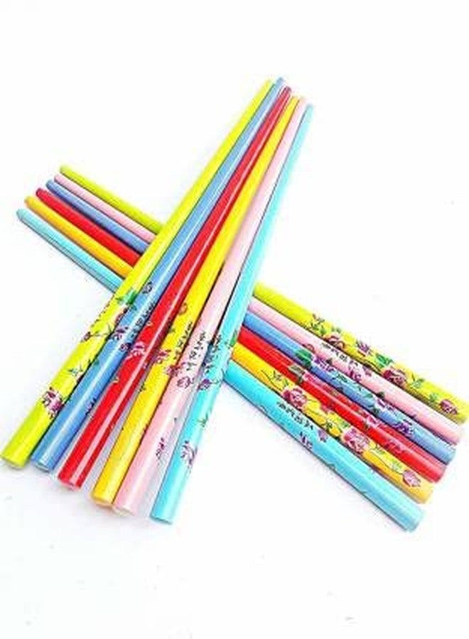 imioxo Wooden Golden Flower Hair Pin Juda Stick Combo for Women (Multicolour) - Pack of 12 - Image 2