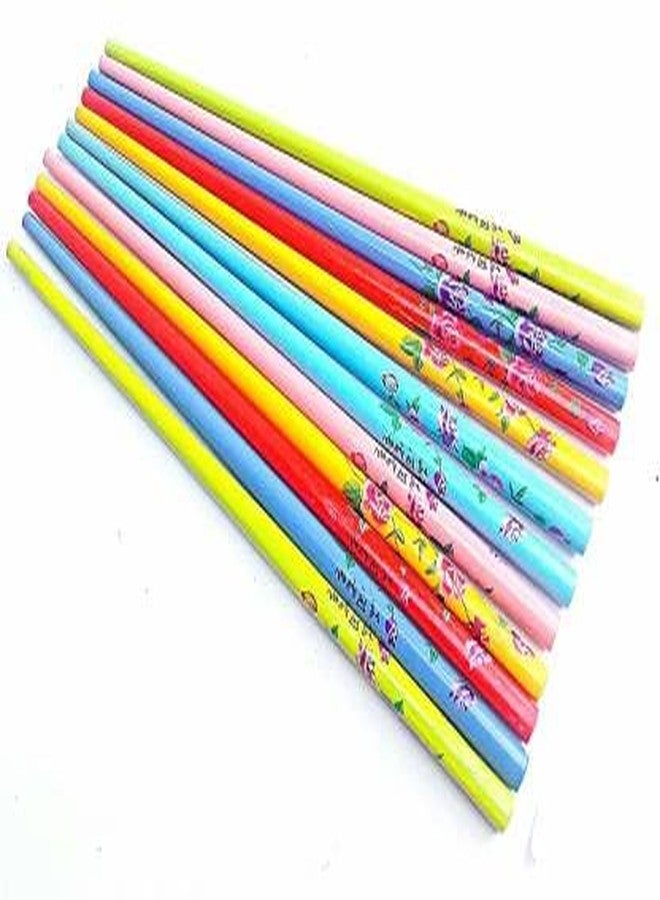 imioxo Wooden Golden Flower Hair Pin Juda Stick Combo for Women (Multicolour) - Pack of 12 - Image 1