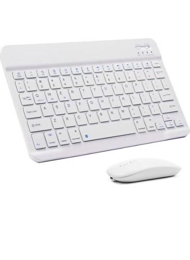 Ultra-Slim Bluetooth Keyboard and Mouse Combo Rechargeable Portable Wireless Keyboard Mouse Set for Apple iPad iPhone iOS 13 and Above Samsung Tablet Phone Smartphone Android Windows  - Image 1
