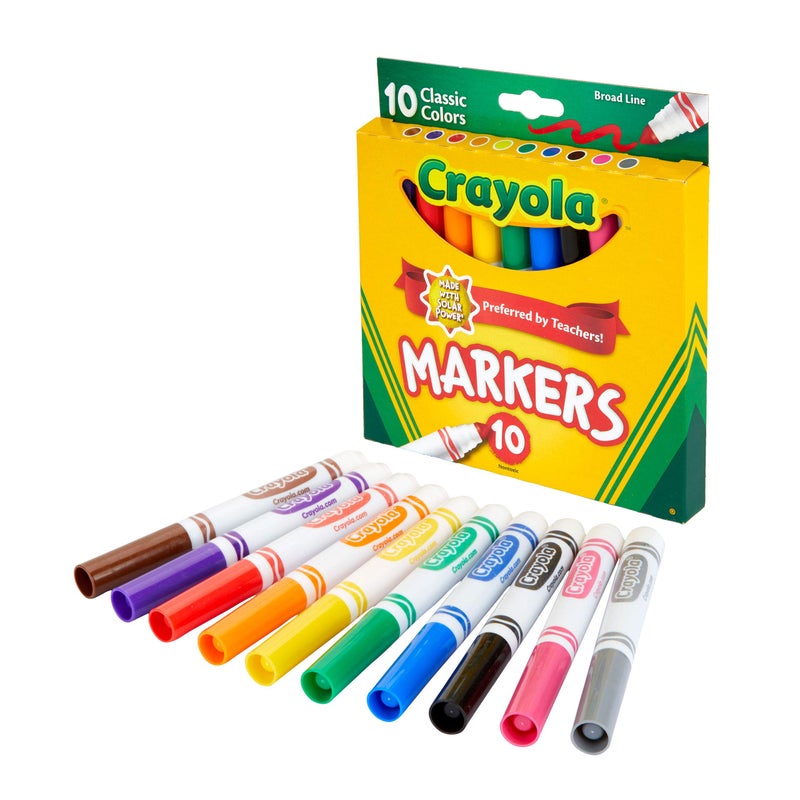 Crayola Broad Line Markers (12pk), Assorted Bulk Markers for Kids, Arts & Crafts Supplies for Coloring Books, Construction Paper, Ages 3+ - Image 4