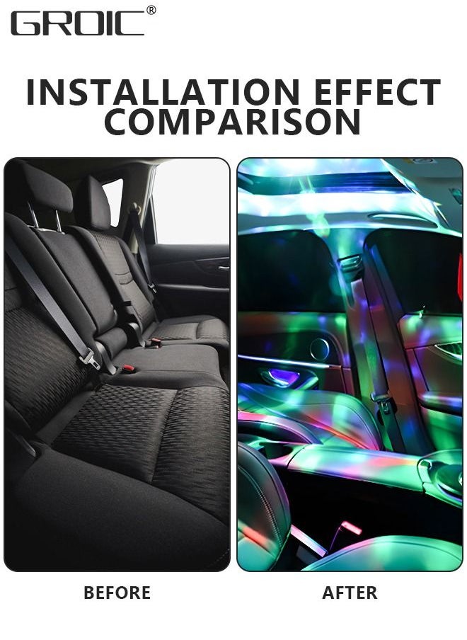 GROIC Car Disco Ball Atmosphere Lights,Mini LED Disco Lights,Car Atmosphere Lights,USB Car Lights,Sound Activated Disco Ball Ambient Light for Birthday, Party, Car Interior Decoration  - Image 3