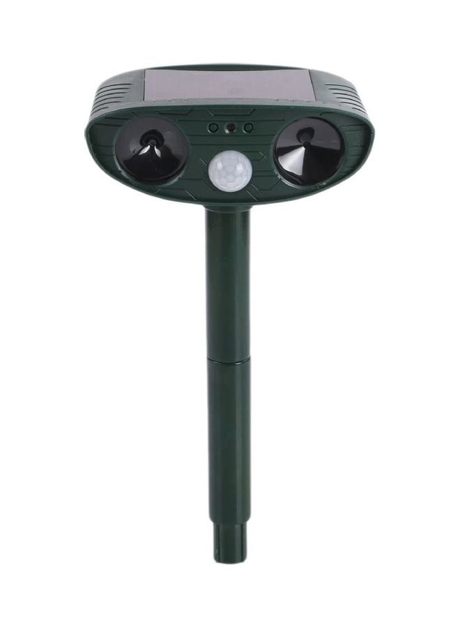 NIBEMINENT Solar Waterproof Ultrasonic Animal Repeller Pest Green - Image 1