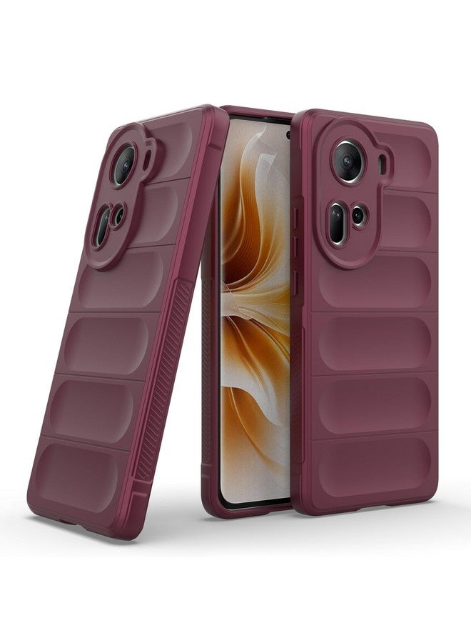 Zapcase Back Case Cover for Oppo Reno 11 | Compatible for Oppo Reno 11 Back Cover | Liquid Silicon Magic Case with Camera Protection | Plum - Image 1