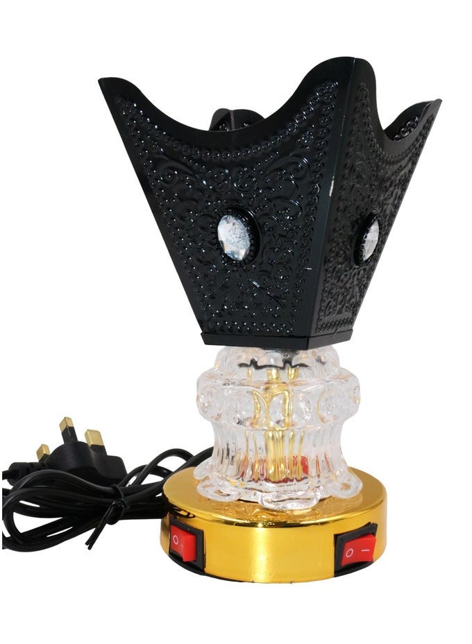 ELECTRIC OUD BURNER  ELEGANT CRYSTAL BASE DESIGN WITH DUAL SWITCH CONTROL  STYLISH MABKHARA FOR HOME, OFFICE & GIFT USE