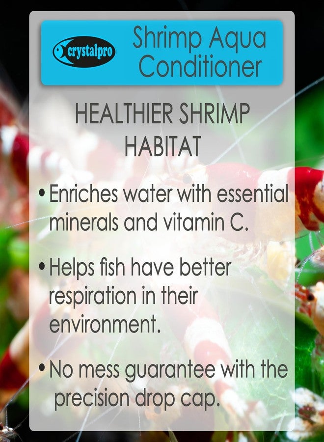 Crystalpro Shrimp Aqua Conditioner Treats 1250 Gallons - Concentrated Water Conditioner Neutralizes Chlorine and Ammonia (4.2 Oz-125 ml) for Freshwater Invertebrate Tanks - Caridina & Neocaridina - Image 5