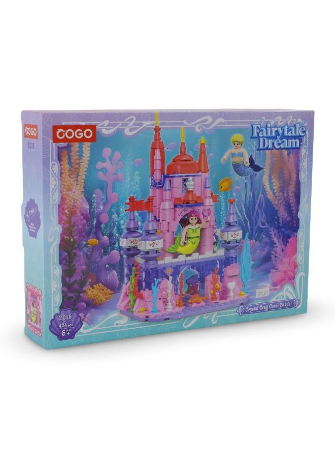 Cogo Fairytale Dream Crystal Coral Citadel Building Block Set – 424 Pcs - Image 1