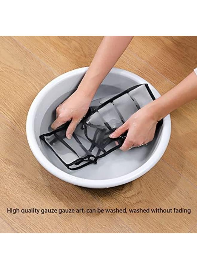 Zasjon Wardrobe Clothes Organizer Mesh Separating Bra Storage Box Underwear Organizer Foldable Mesh Drawer Containers Clothes Organizer With Compartments For Socks Ties Bras Scarves (3Pcs / Black)  - Image 4