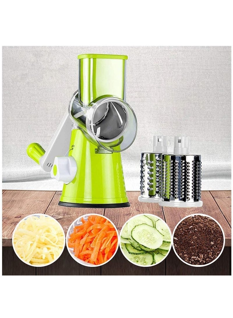 ELTRAZONE Manual Vegetable Tabletop Drum Round Onion Potato Carrot Grater Kitchen Gadgets - Image 1