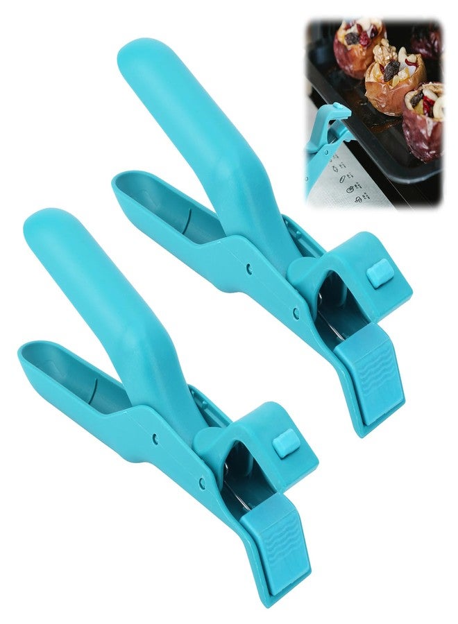 XIHIRCD 2pcs Anti-Scald Bowl Holder Clips, Multifunctional Hot Plate Gripper Silicone Anti Bowl Dish Plate Gripper Clips Tongs Clamp for Pots Bowls Plates Cooking (Blue) - Image 1