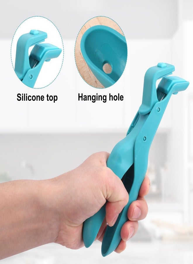 XIHIRCD 2pcs Anti-Scald Bowl Holder Clips, Multifunctional Hot Plate Gripper Silicone Anti Bowl Dish Plate Gripper Clips Tongs Clamp for Pots Bowls Plates Cooking (Blue) - Image 4